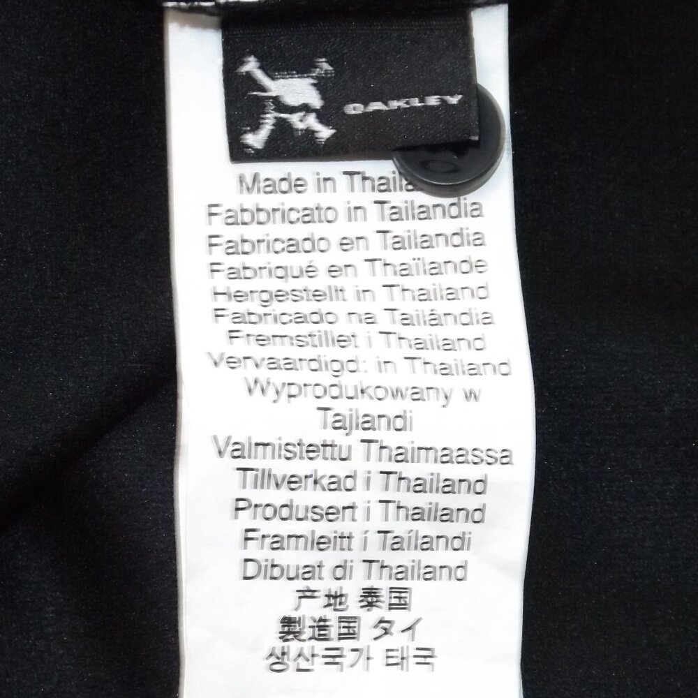 Oakley Polo Shirt, XL, Black, Short sleeve, Logo/O, 2 button collar, Regular Fit - Picture 11 of 12